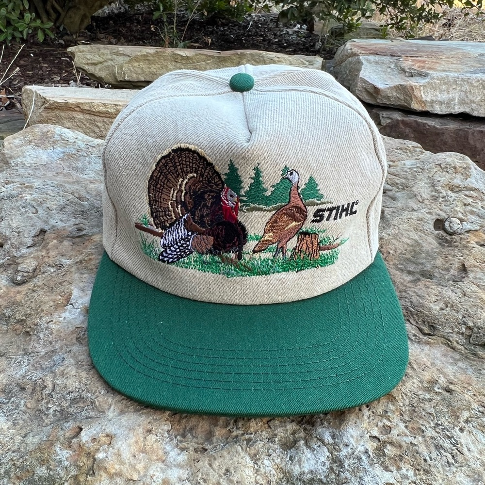 Vintage Stihl wild turkey snapback hat